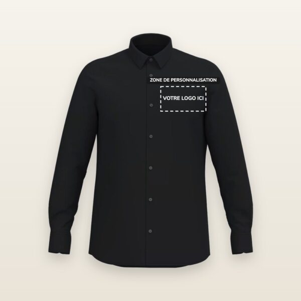 Chemise Astra avec zone de personnalisation pour votre logo, impression DTF ou broderie - JOVA France Castres Tarn Occitanie