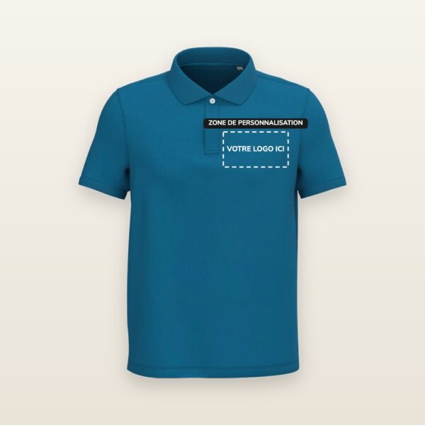 Polo Calma avec zone de personnalisation pour votre logo, impression DTF ou broderie - JOVA France Castres Tarn Occitanie