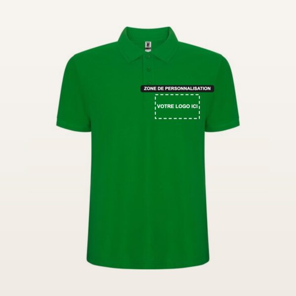 Polo Pegaso avec zone de personnalisation pour votre logo, impression DTF ou broderie - JOVA France Castres Tarn Occitanie