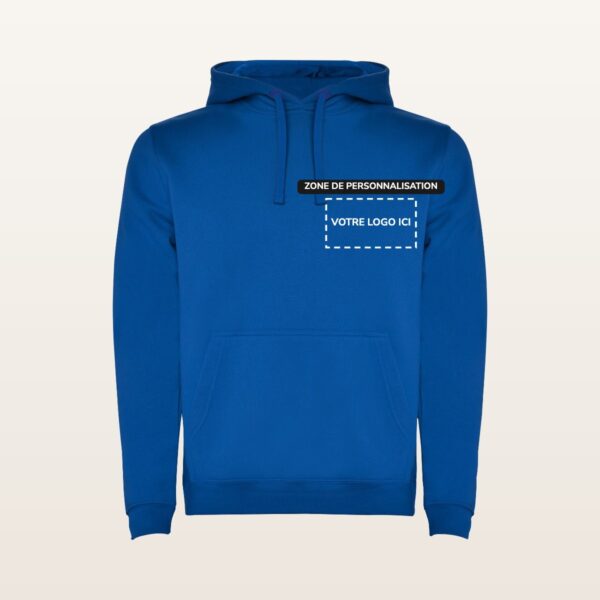 Sweat à capuche Urban avec zone de personnalisation pour votre logo, impression DTF ou broderie - JOVA France Castres Tarn Occitanie