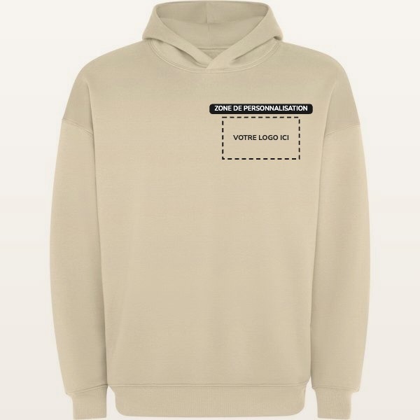 Sweat Otto avec zone de personnalisation pour votre logo, impression DTF ou broderie - JOVA France Castres Tarn Occitanie
